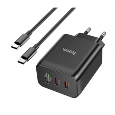 Сетевое зарядное устройство (СЗУ) чёрное 65W  QC3.0 Hoco N18 